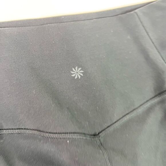 Athleta Capri Pants Women's SP Black Pullover High Rise Wide Waist Ankle Length - Picture 9 of 11